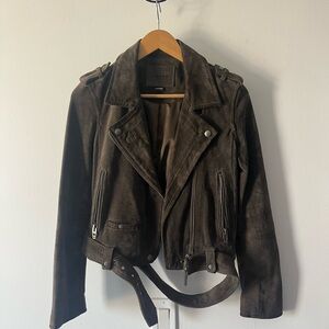 Blank NYC Dark Brown Leather Jacket